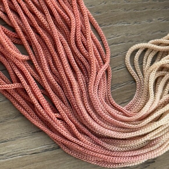 John Wind Beaded Necklace With Ombre Tassel Yellow Cream Stone Beads - Picture 9 of 16